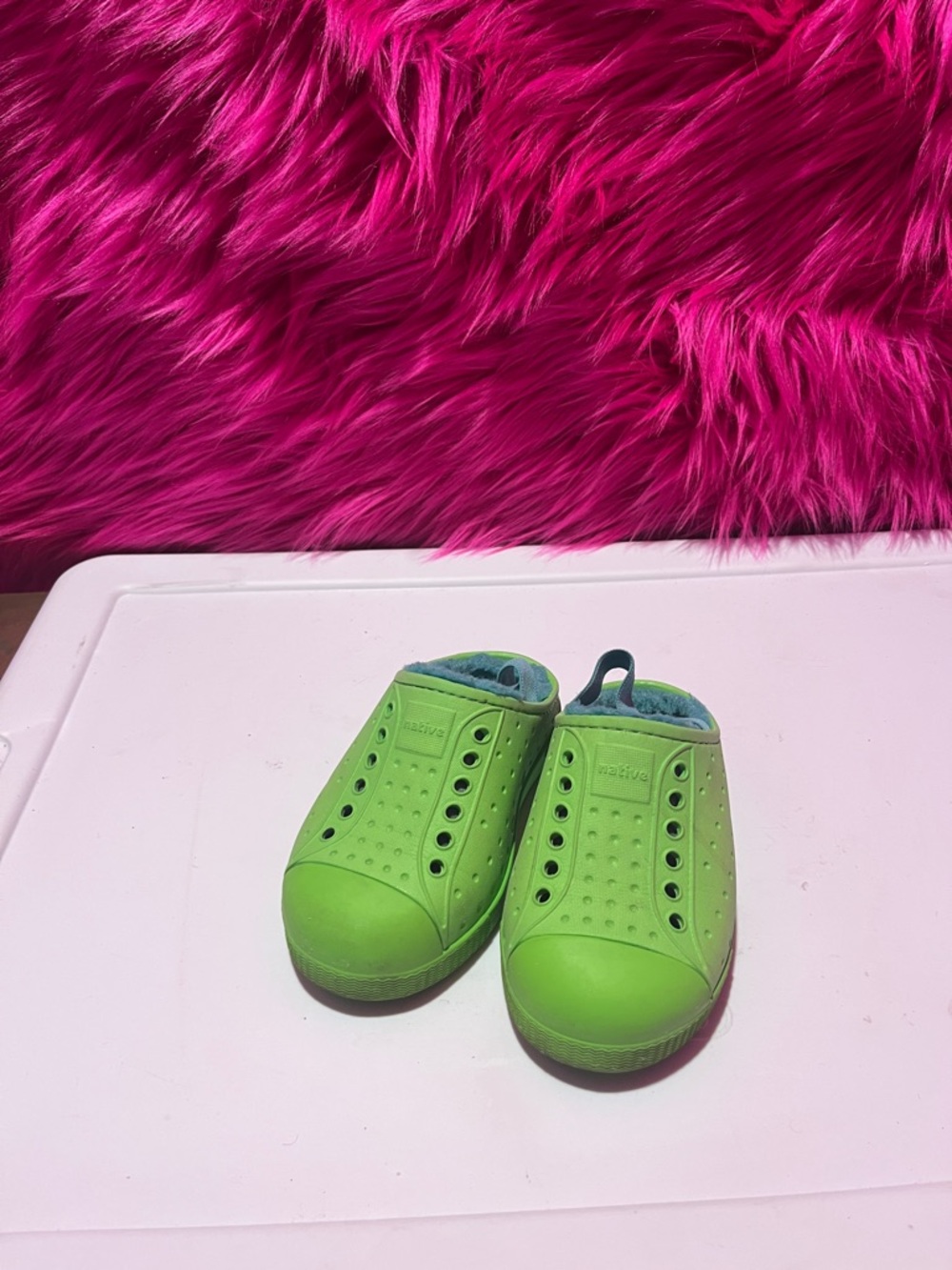 Kids Lightweight Slip-On Shoes in Lime NATIVE Shoes